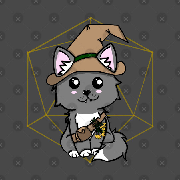 Fluffy Kitty Witch | Cat DND | Fantasy Art | D20 by Roll 4 Cuteness 