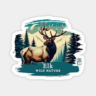 Elk - WILD NATURE - ELK -1 Magnet