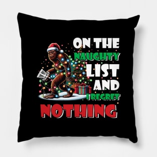 Bigfoot Christmas Golf Shirt Pillow