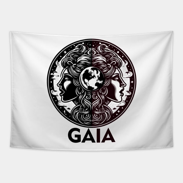 Gaia Earth Goddes Tapestry by AlephArt