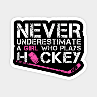 Funny Ice Hockey Player For Women Girls Hockey Lovers Magnet