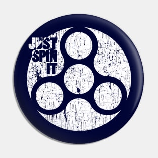 Fidget Spinner Rounded Distressed Navy Pin