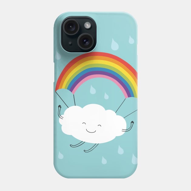 rainbow parachute Phone Case by milkyprint