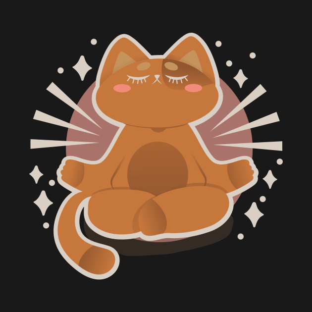 Cute Kawaii Cat Yoga by artbyabbygale