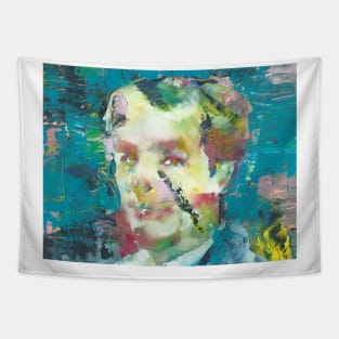 CHARLES BAUDELAIRE oil and watercolor portrait Tapestry