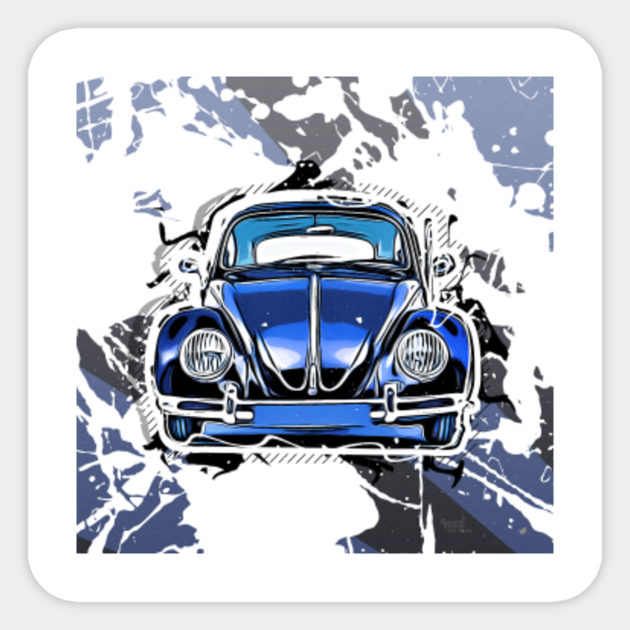 Cartoon Vw Beetle Volkswagen Beetle Sticker Teepublic Volkswagen beetle cartoon 3d model free download, highly detailed 3d model cartoon car volkswagen beetle. cartoon vw beetle