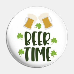 Beer Time St. Patricks Day Pin