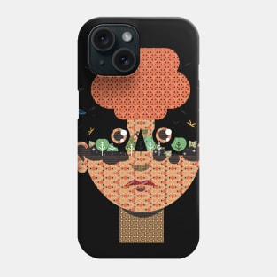 Unique face abstract art Phone Case