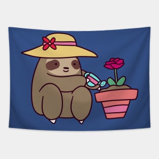 Gardener Sloth Tapestry