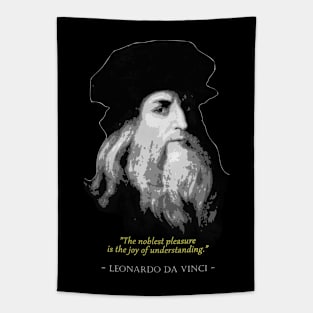 Leonardo Da Vinci Quote Tapestry