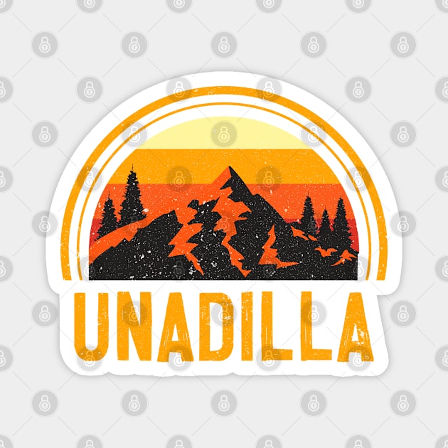 Unadilla New York NY Mountains Hiking Hike Souvenir Vintage Magnet by kalponik