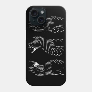 striped women silhouettes Phone Case