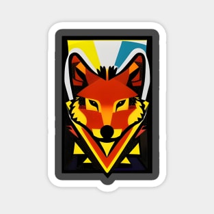 Fox Head Pop Art Magnet