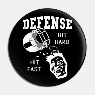 Football Player Defense Hit Hard Football Fan Pin