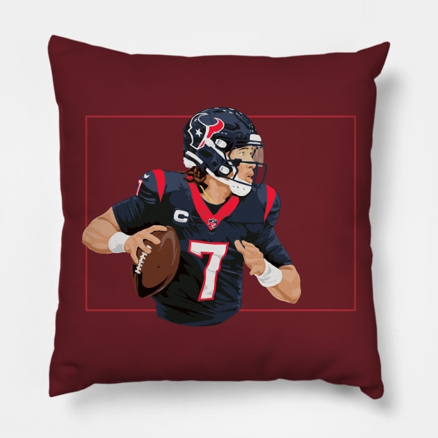 CJ Stroud Houston Texans Pillow by RipleyArtShop