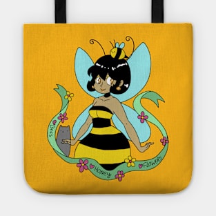 Bee Fairy and Cat Tote