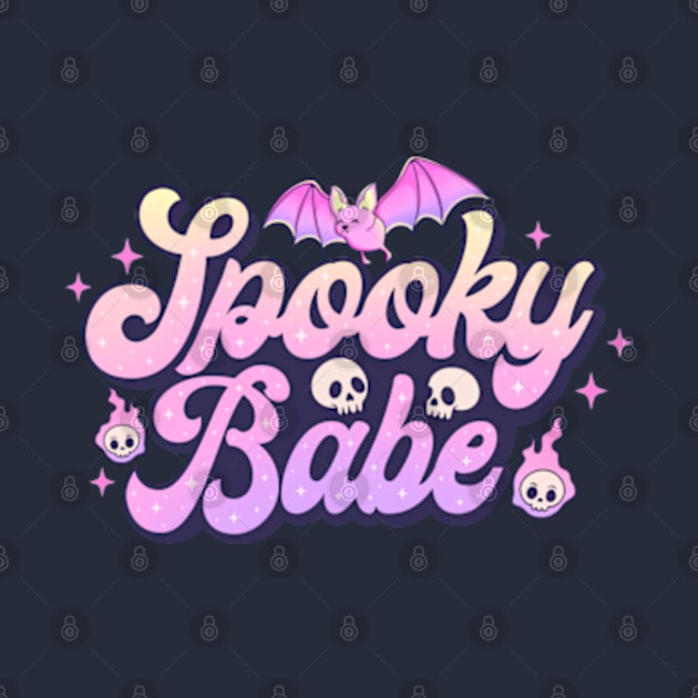 Spooky Babe Cute Pink Halloween by BIBLIOTEECA