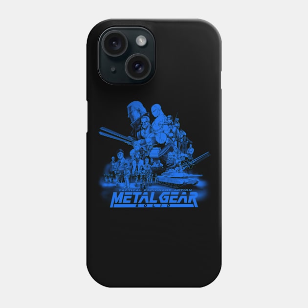 Metal Gear Solid (Blue Highlight Version) Phone Case by CoolDojoBro