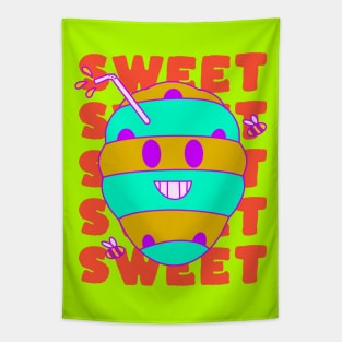 Sweet Honey, Kawaii Bee Hive Tapestry