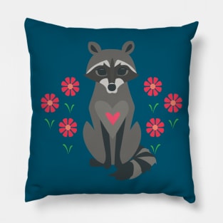 Spring Raccoon Pillow