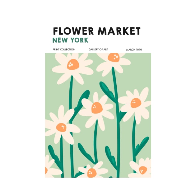 New York City Flower Market Print by mckhowdesign