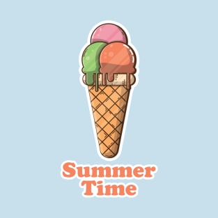 Scoop of Nostalgia: Creamsicle Summer Vintage Ice Cream T-Shirt