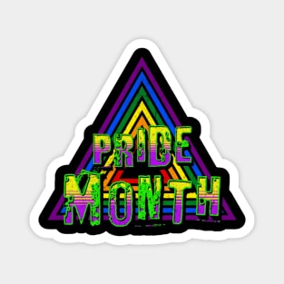 happy month//retro triangel colorfullv3 Magnet