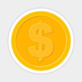 Dollar Coin Icon Magnet