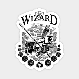 RPG Class Series: Wizard - Black Version Magnet