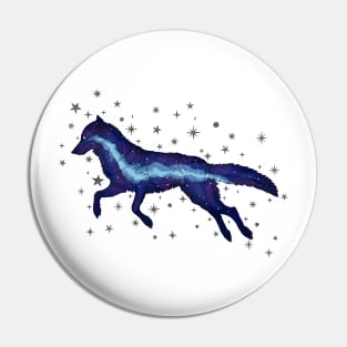 Galaxy Wolf Pin