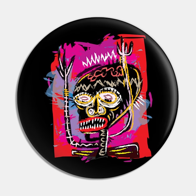 Basquiat Art Pin by Sauher