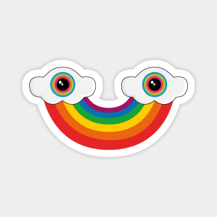 Happy rainbow cloud Magnet