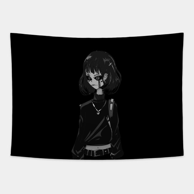 Portrait fashion girl Tapestry by TKDoodle