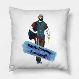 Keep Moving Forward! (The Rosary Boxer) Pillow