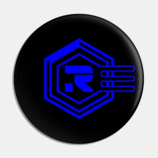 Recognizer- Deep Blue Lines Pin