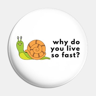 Cute Cartoon Happy Snail lake forest animal Pin