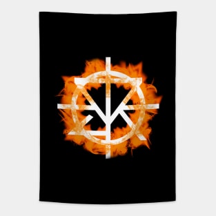 Seth Rollins Burning Logo Tapestry