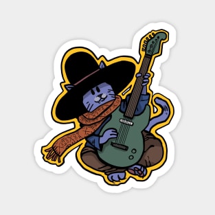 Cat blues player Magnet