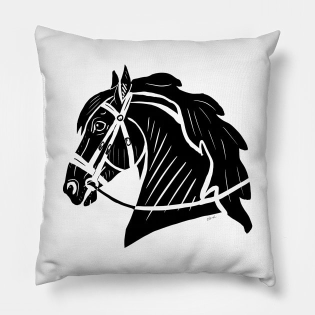 Dark horse Pillow by Shyflyer