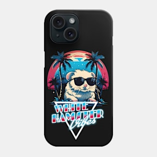 Retro Wave White Hamster Vibes Shirt Phone Case