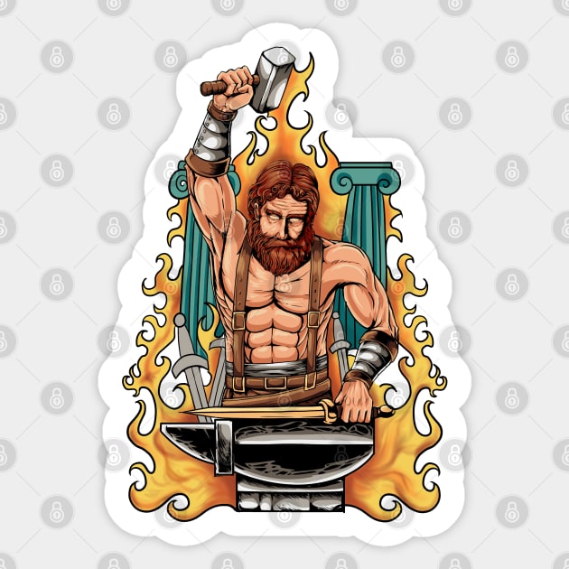 God of Greek mythology - Hephaistos - Hephaestus - Sticker