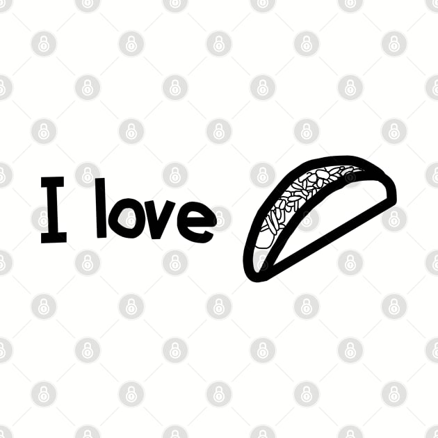 I love Tacos Too Outline by ellenhenryart