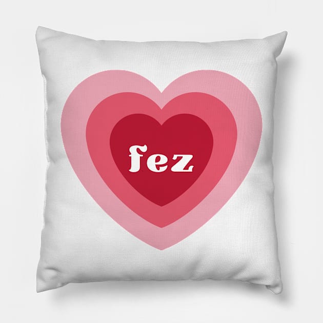 fez heart Pillow by little-axii