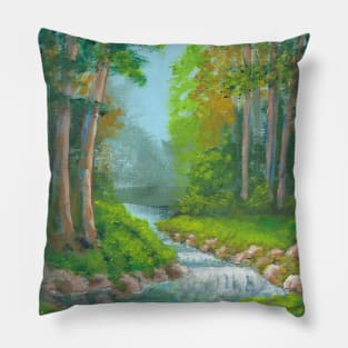 Landscape Waterfall Pillow