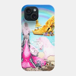 Two Magical Worlds in One. Unicorn and Mermaid Phone Case