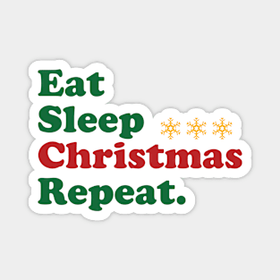 Eat Sleep Christmas Repeat Magnet