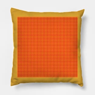 Orange Fire Brick Pattern Pillow