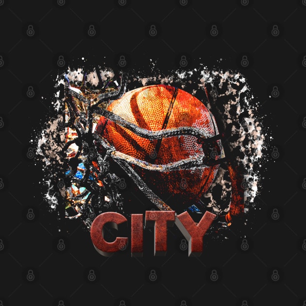 Classic Sports City Proud Name Basketball by Irwin Bradtke