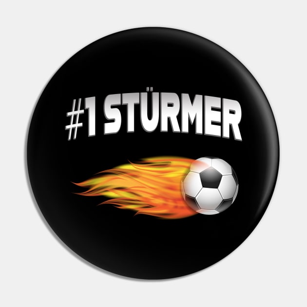 Fußball nummer 1 Stürmer Fußballer Pin by Foxxy Merch