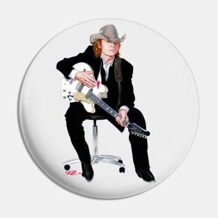 Dwight Yoakam - An illustration by Paul Cemmick Pin